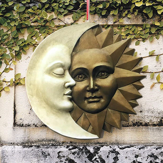 Creative Sun And Moon Outdoor Wall Pendant