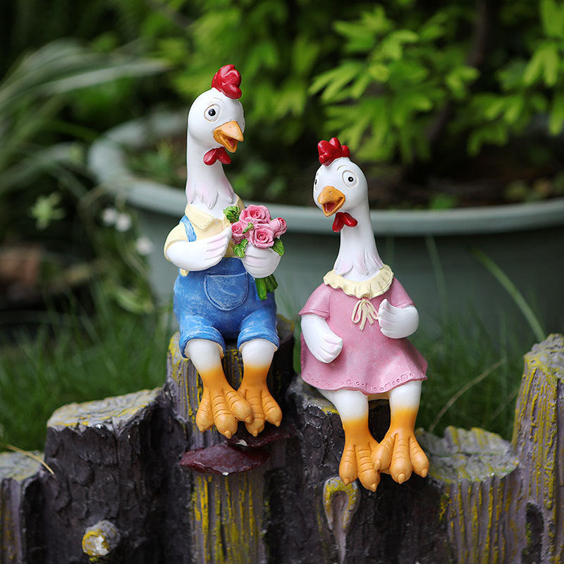 Outdoor Garden Resin Chicken Ornaments