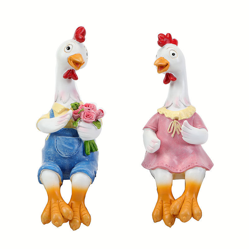 Outdoor Garden Resin Chicken Ornaments