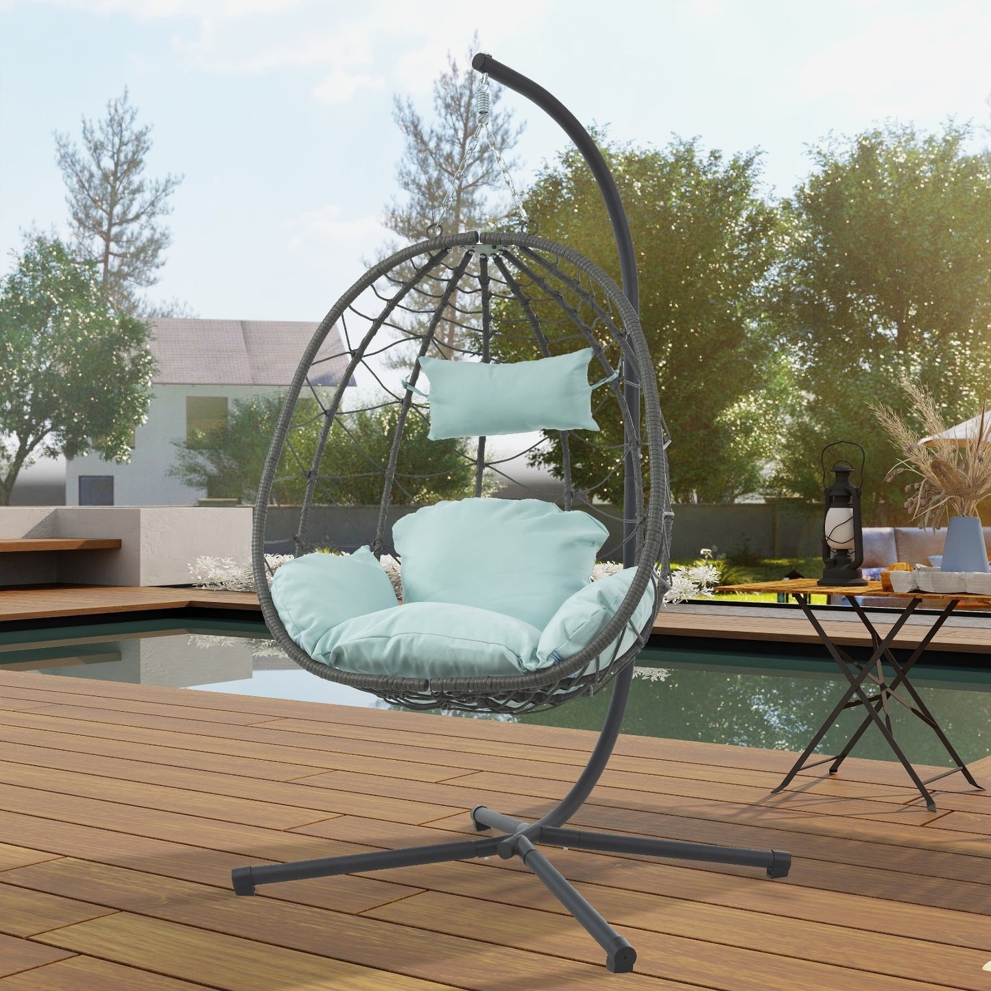 Outdoor Swing Chair With Stand