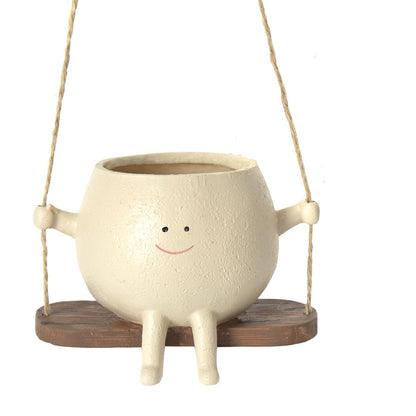 Lovely Swing Face Hanging Planter Pot